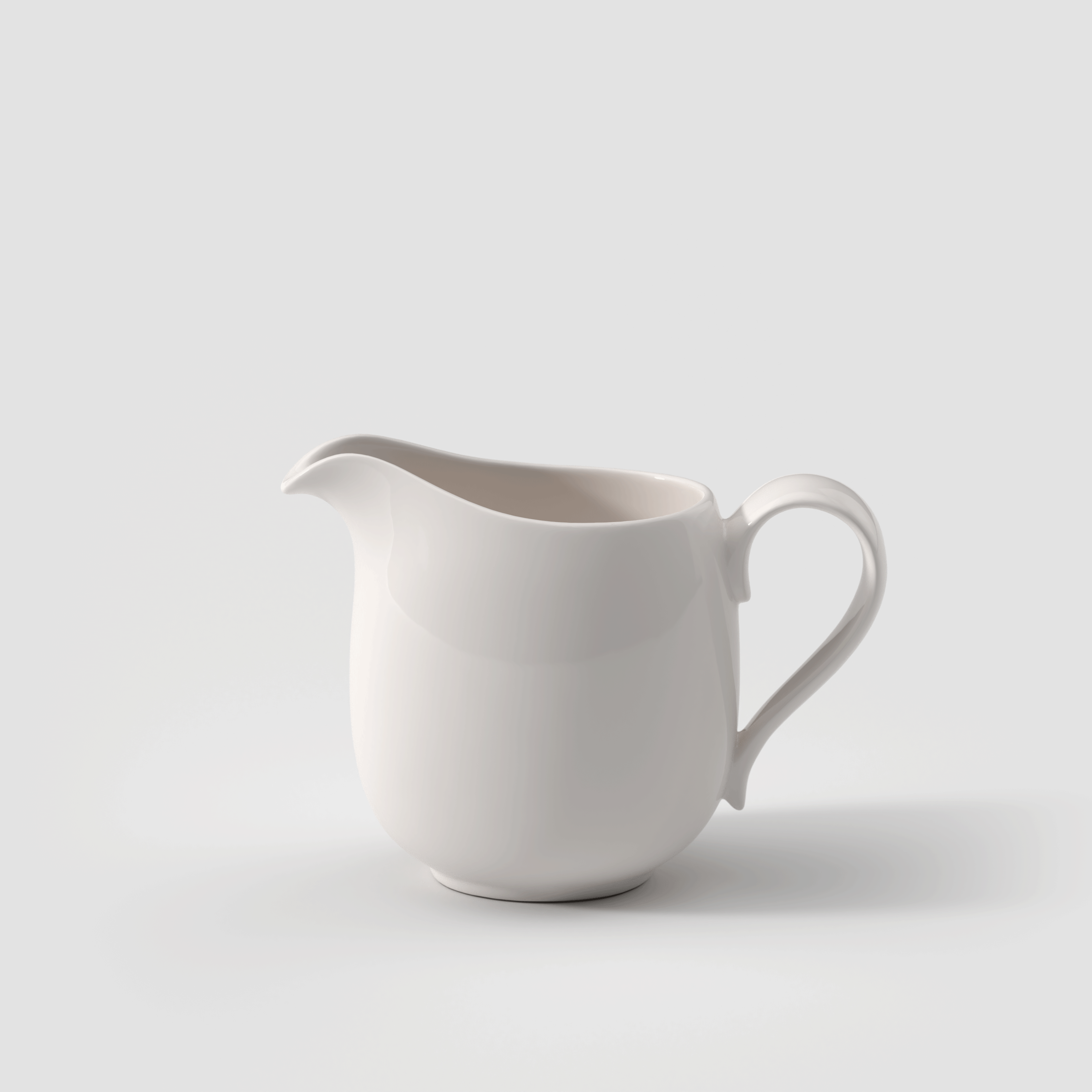 New Cottage Creamer White, 8.8 oz, Premium Porcelain