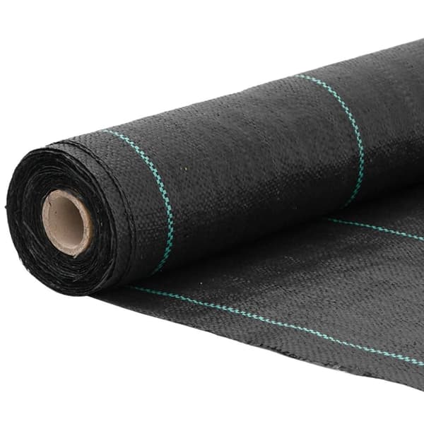 vidaXL Kontrollmatte for ugress svart 1,5x100 m PP