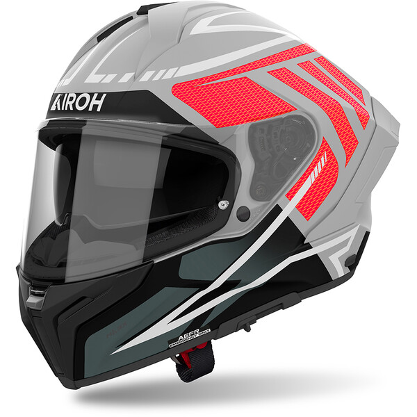 Airoh - Casque Matryx Rider Gris / Noir / Rouge / Mat