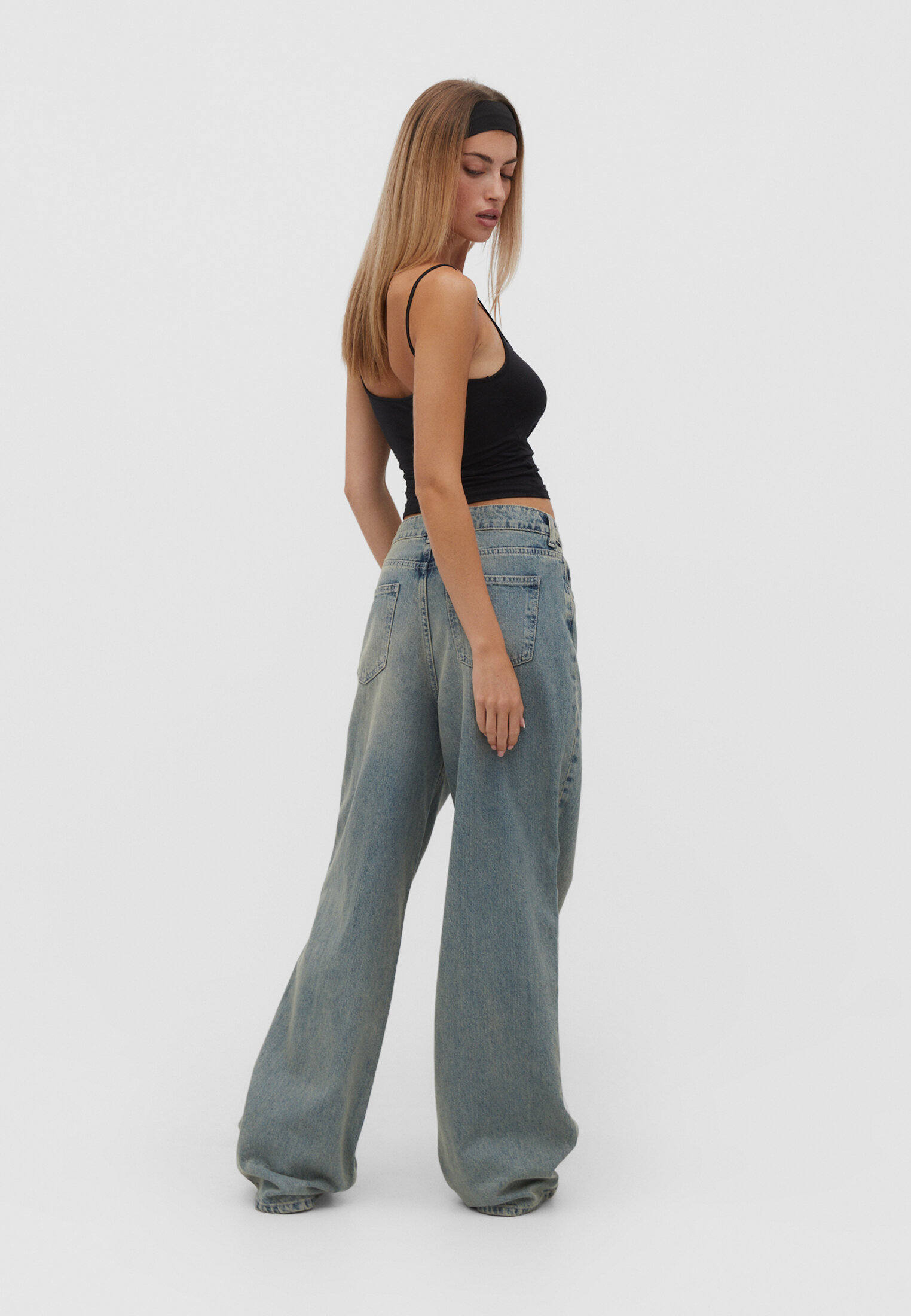 calças jeans largas