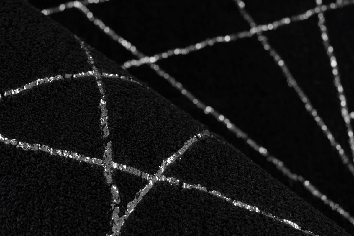 Teppich BIJOU 100 - schwarz-silber - 80x150 cm