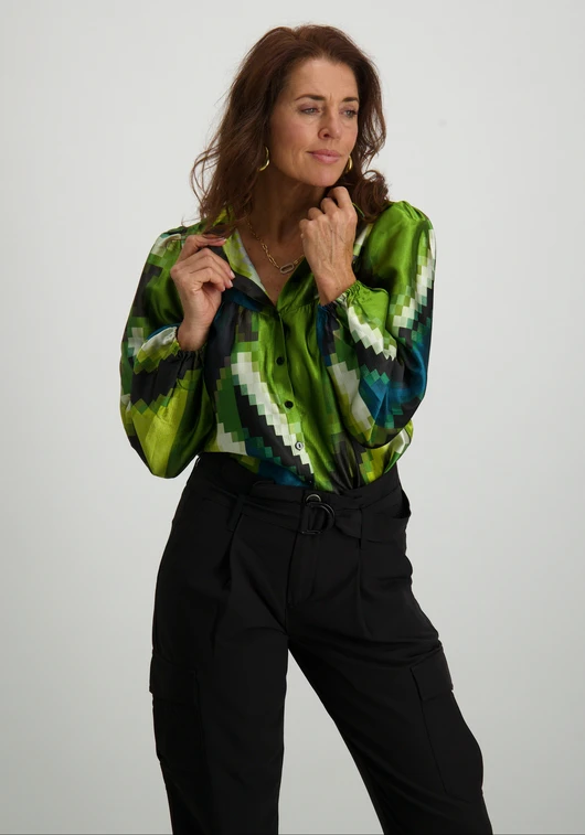 Tramontana Blouse Pixeled Forest C05-14-301