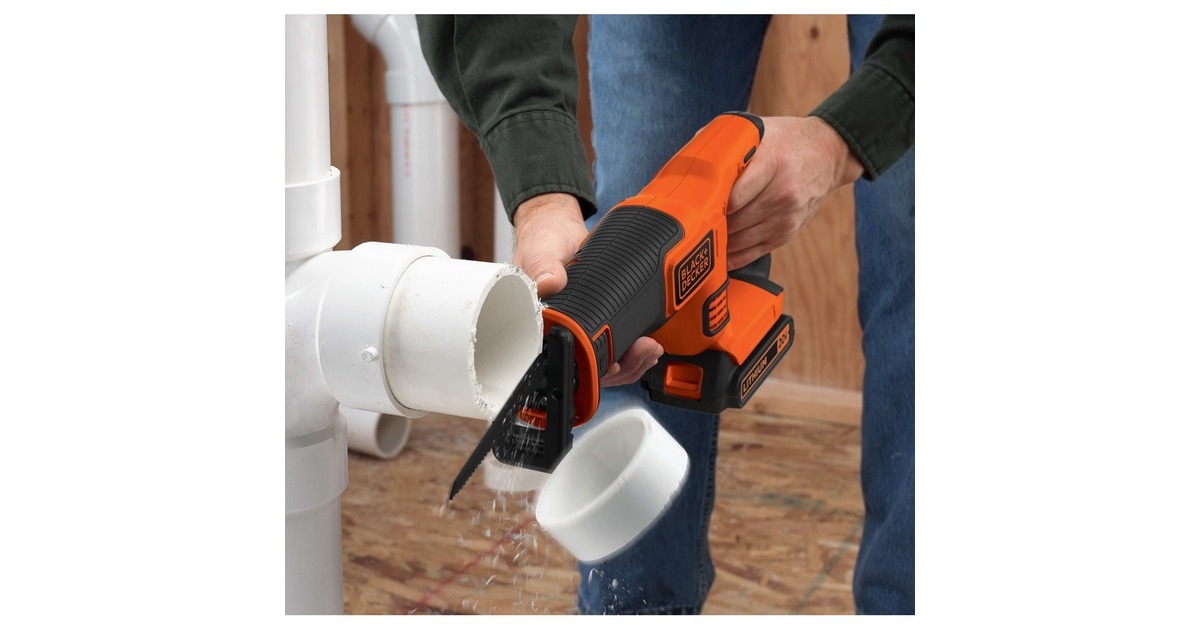 BLACK+DECKER18V Reciprozaag BDCR18N-XJ  (Oranje/zwart, Accu en oplader niet inbegrepen)