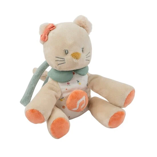 Mila, Zoé & Lana Peluche Musicale Chat Lana   Sable Beige        de               Nattou