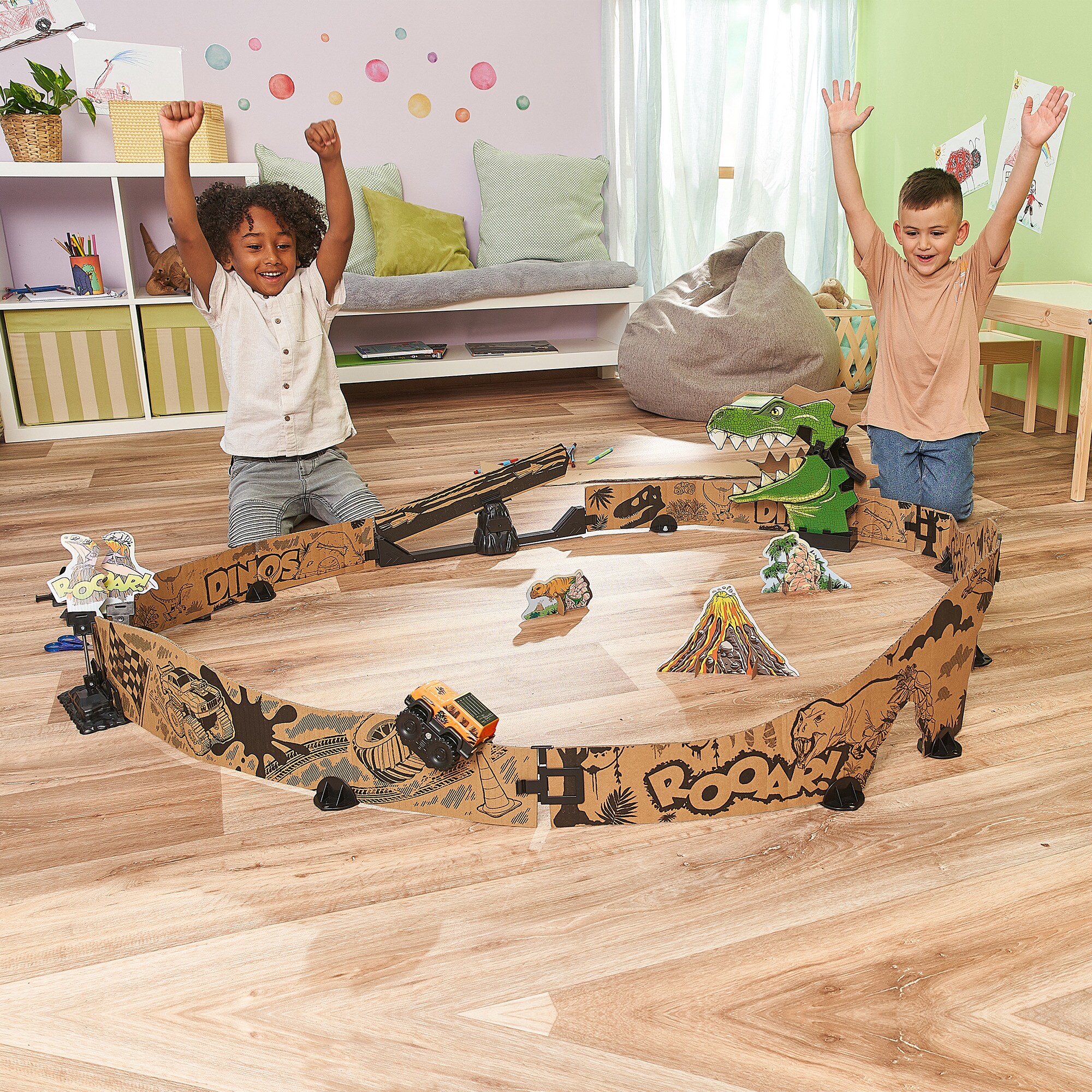 Vtech Bahn Car-Board Racers - Dino-Adventure Set