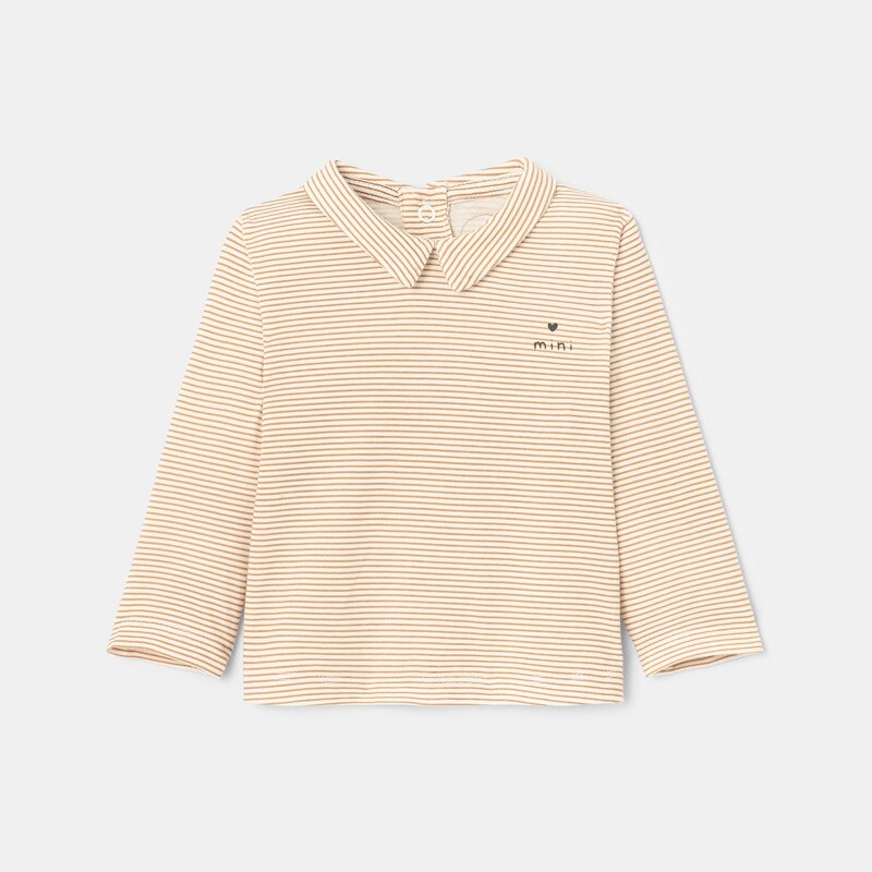 T-shirt en jersey col polo beige naissance Absorba Beige
