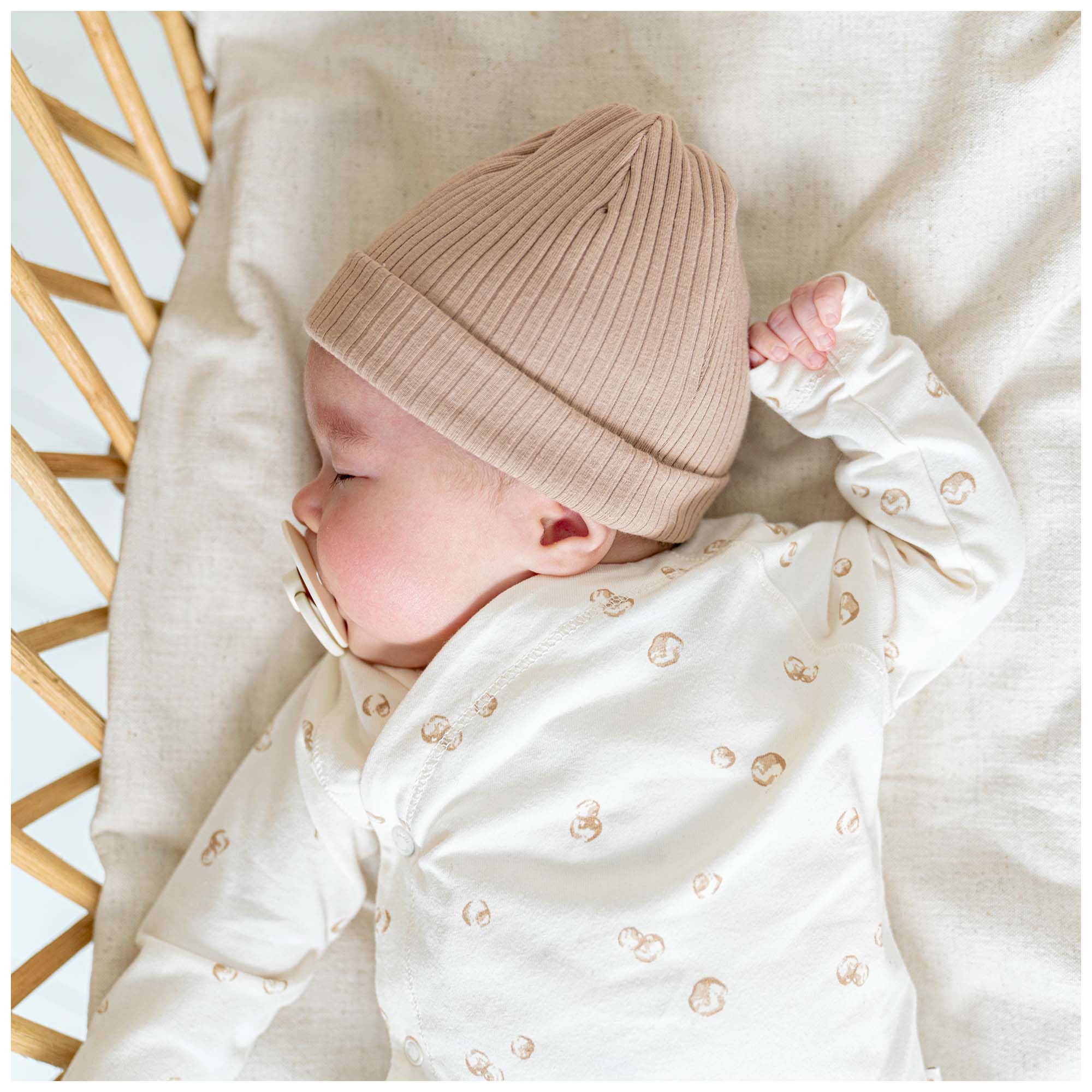 Prénatal newborn muts rib   taupe