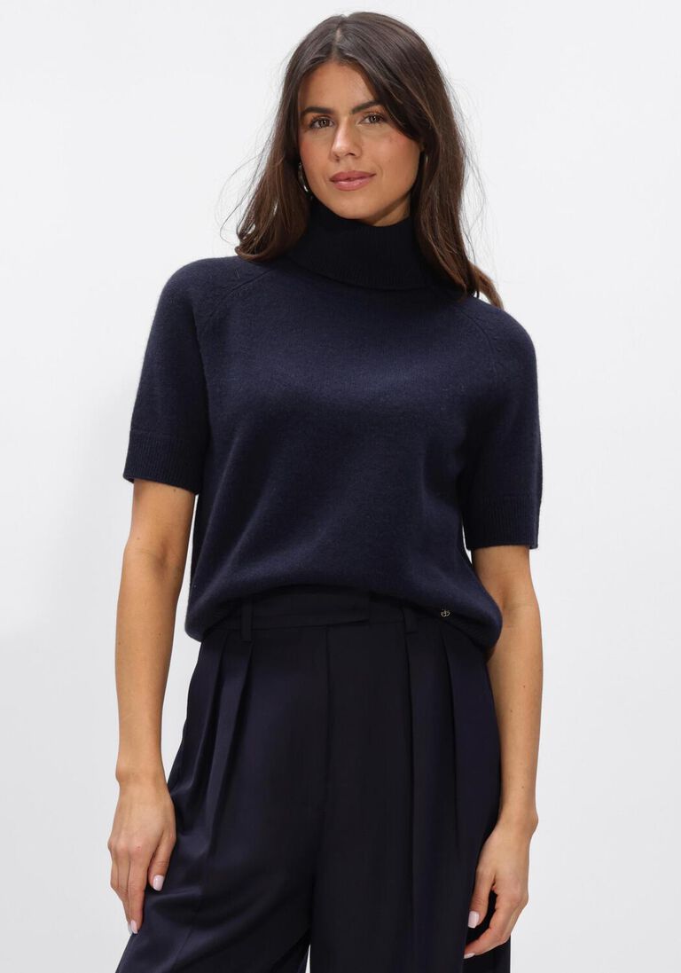 donkerblauwe anine bing truien/vesten jackson turtleneck sweather midnight blue