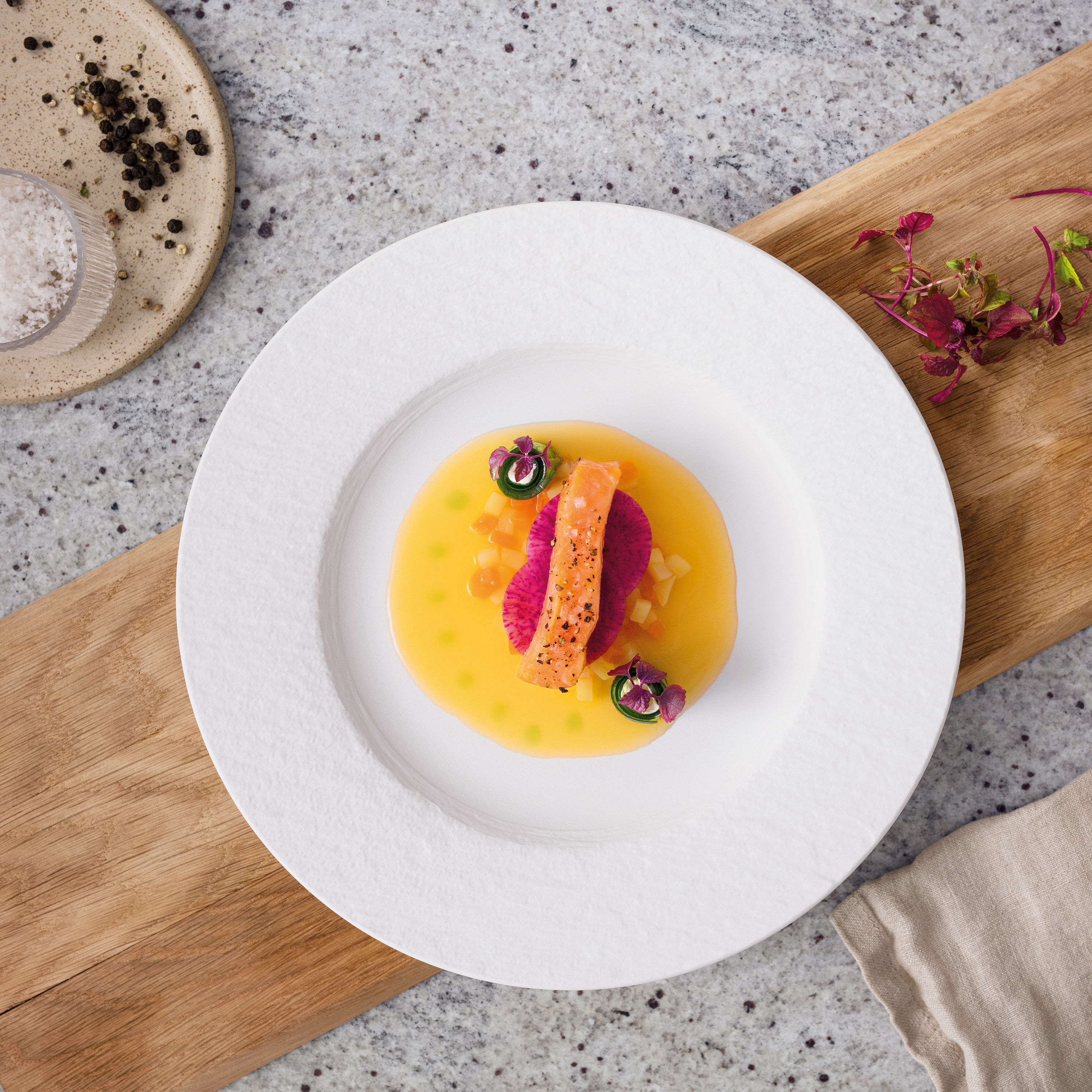 Manufacture Dinner plate White, 10.7'', Premium Porcelain