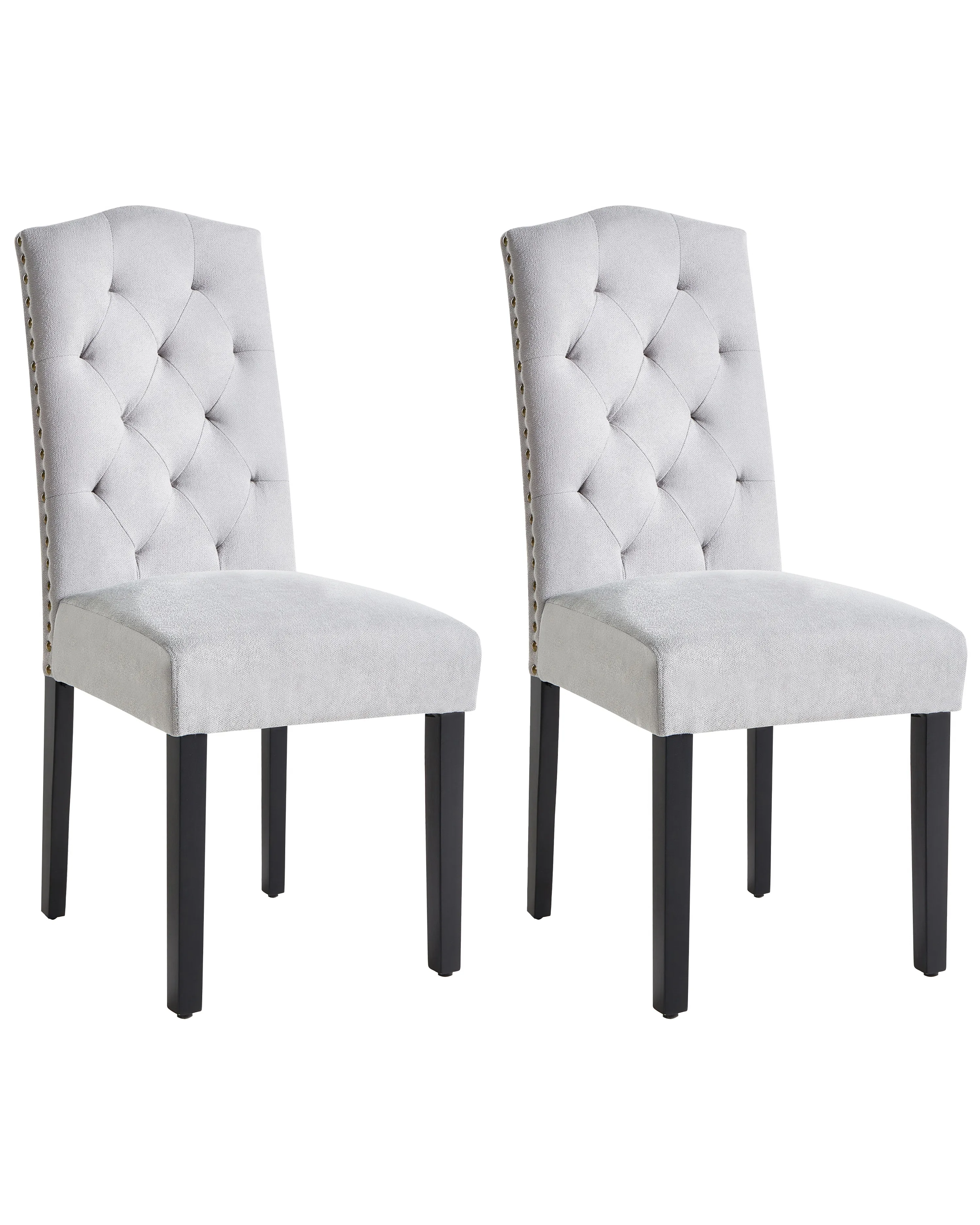 Set van 2 eetkamerstoelen SHIRLEY Stof Grijs