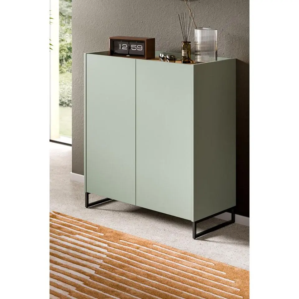 Hioshop Drive schoenenkast 2 deuren salvie decor