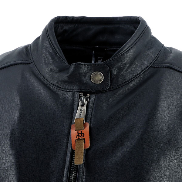 Helstons - Blouson femme Rosa - Cuir Soft Noir / Bleu