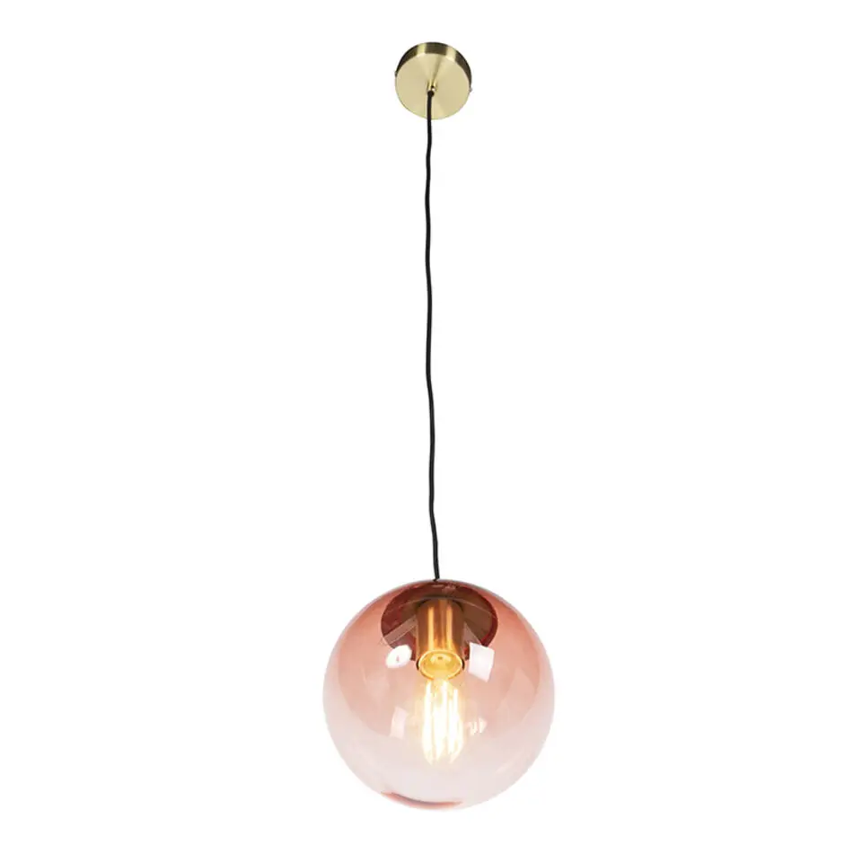 Qazqa hanglampen pallon roze e27
