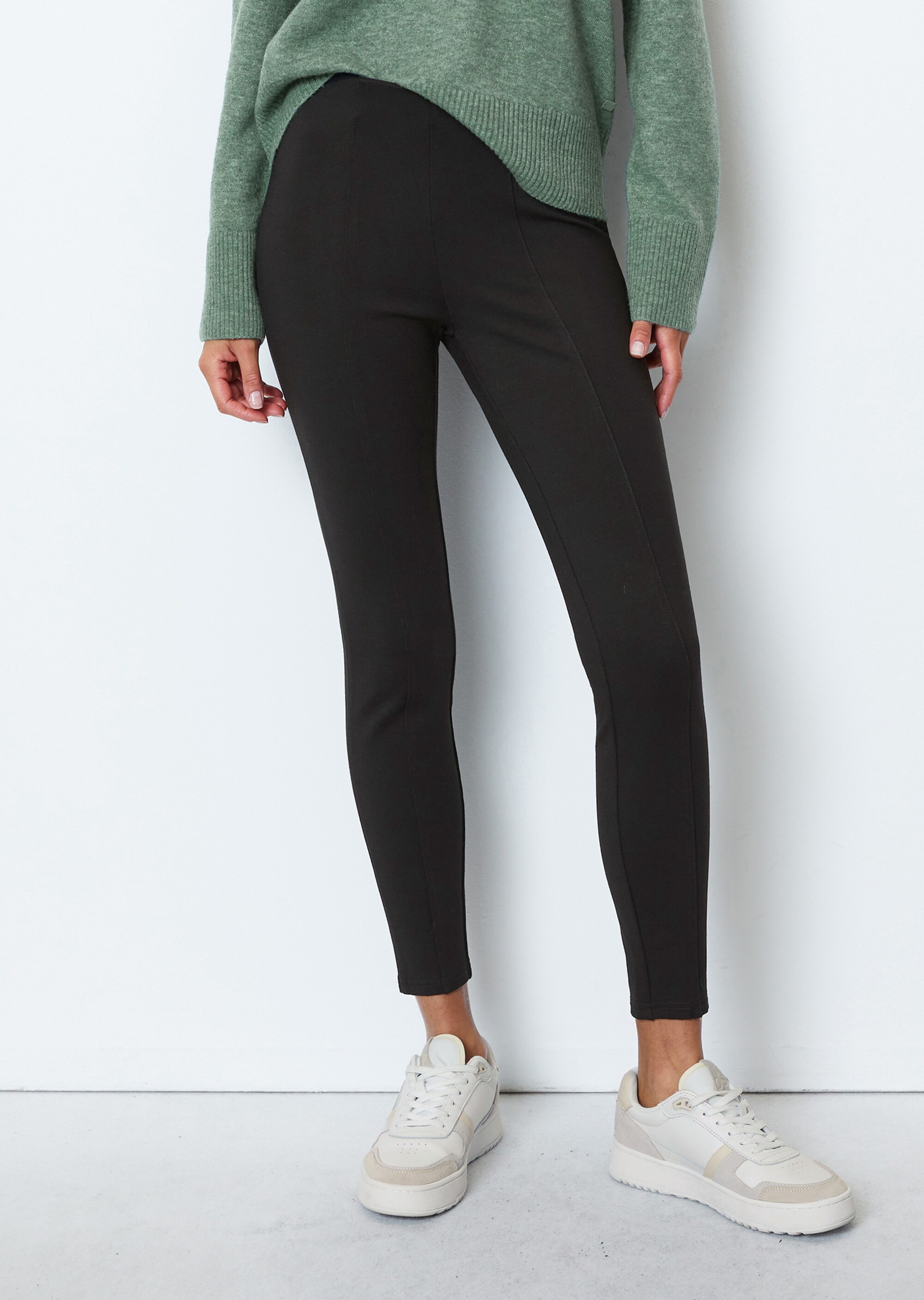 Kompakte Interlock-Jersey-Leggings skinny aus LENZING™ ECOVERO™-Stretch und recyceltem Nylon