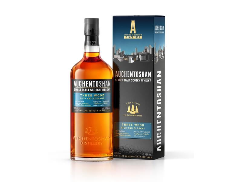 Auchentoshan Three Wood 0.7 l Preisgekrönter Single Malt Whisky aus Schottland