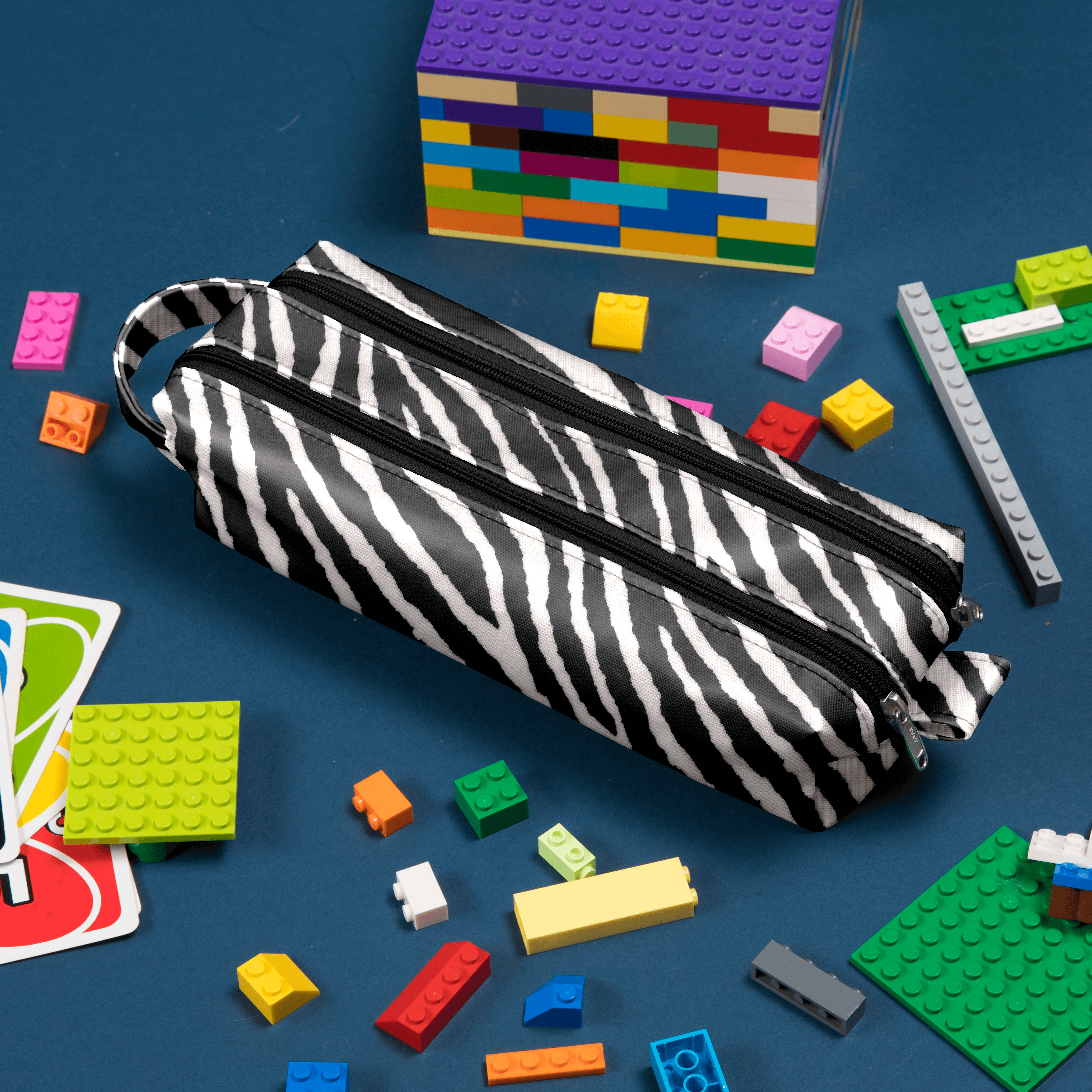 Trousse Double Compartiment Zèbre