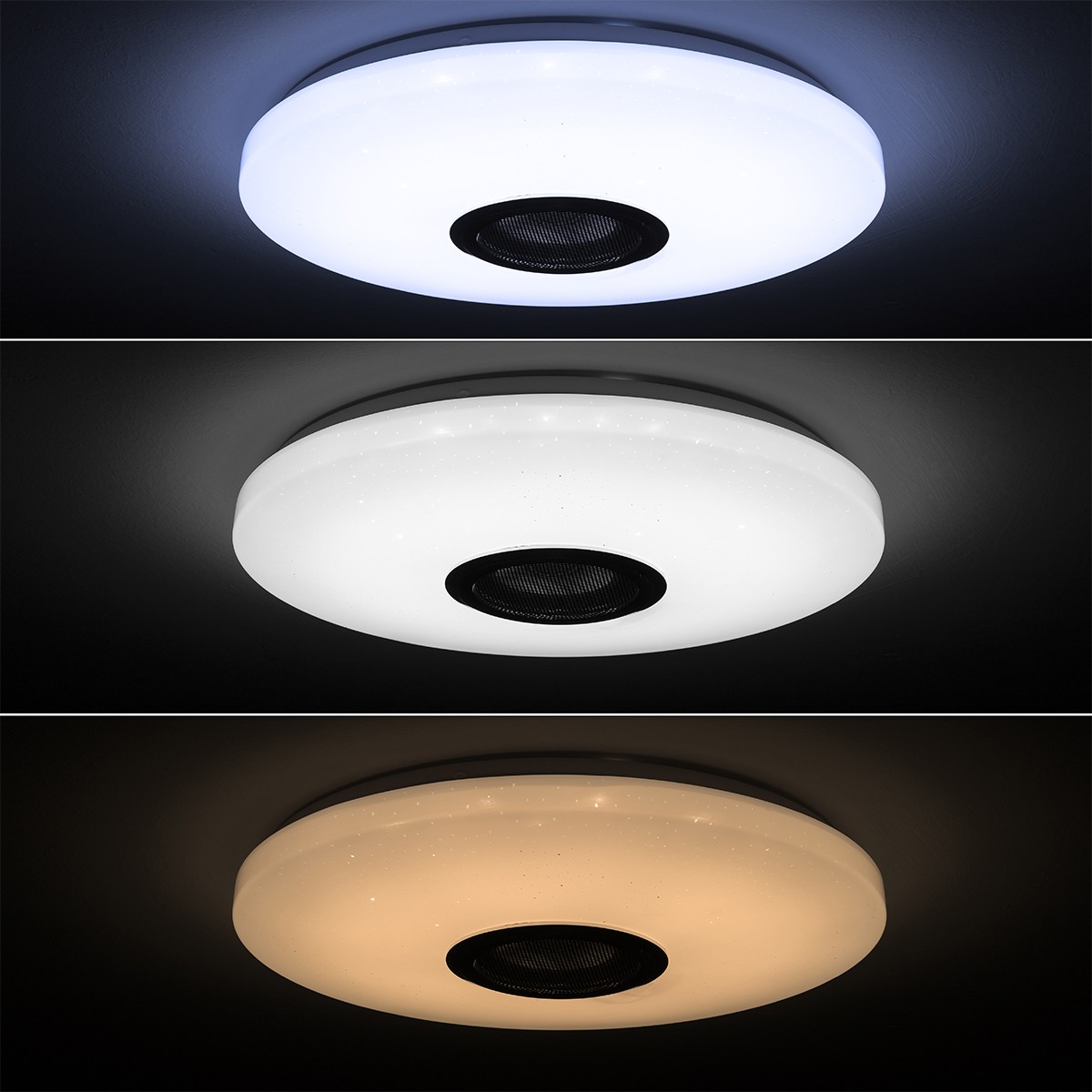 Plafonnier LED  Bluetooth - Haut-parleur & éclairage multifonction