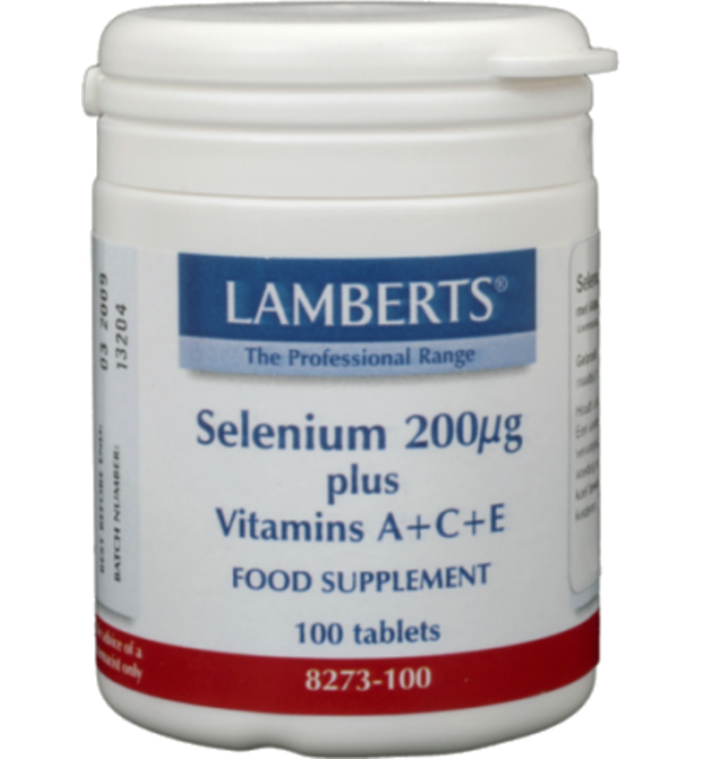 Lamberts Selenium 200mcg met vitamine A C E (100 tabletten)