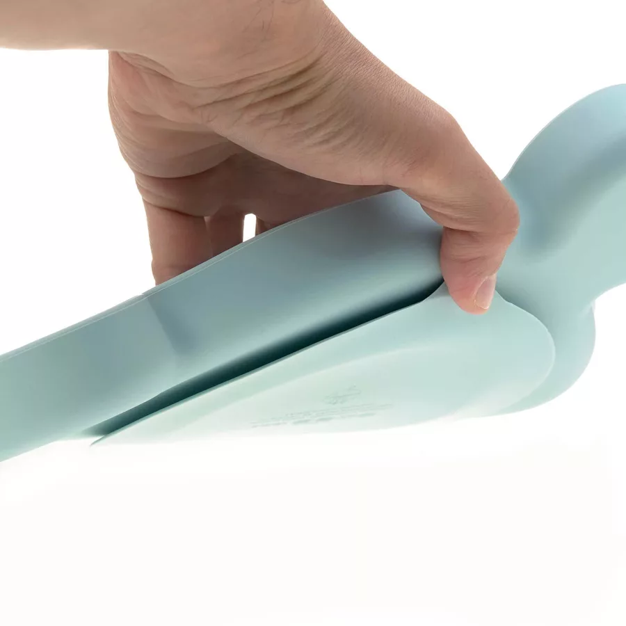 Lässig Silikon Geschirrset mit Lätzchen Little Chums 3er Set blau