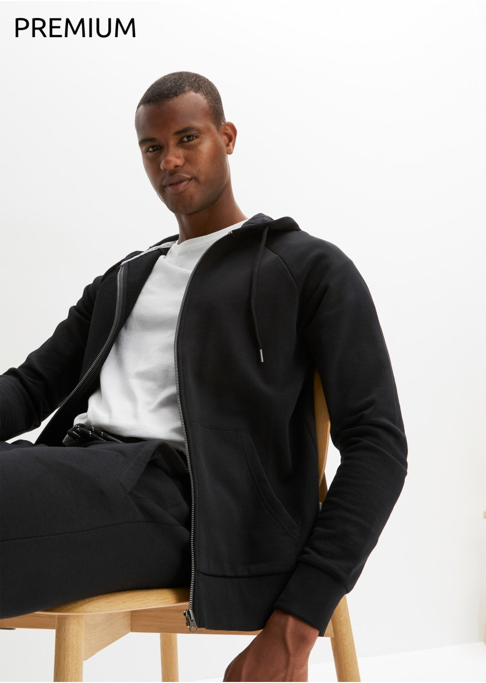 Gilet sweat à capuche Essential en coton