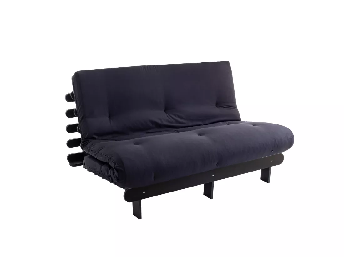 Matelas futon anthracite coeur en latex 160x200