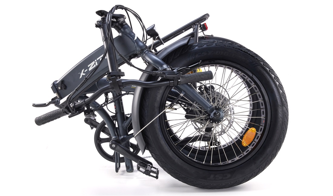 El-Foldecykel Fatbike 36V 8,7Ah koksgrå