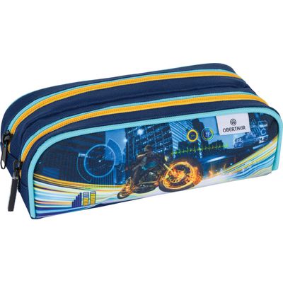 Trousse Megacars / Megabikes - 2 compartiments - marine ou noir - Oberthur