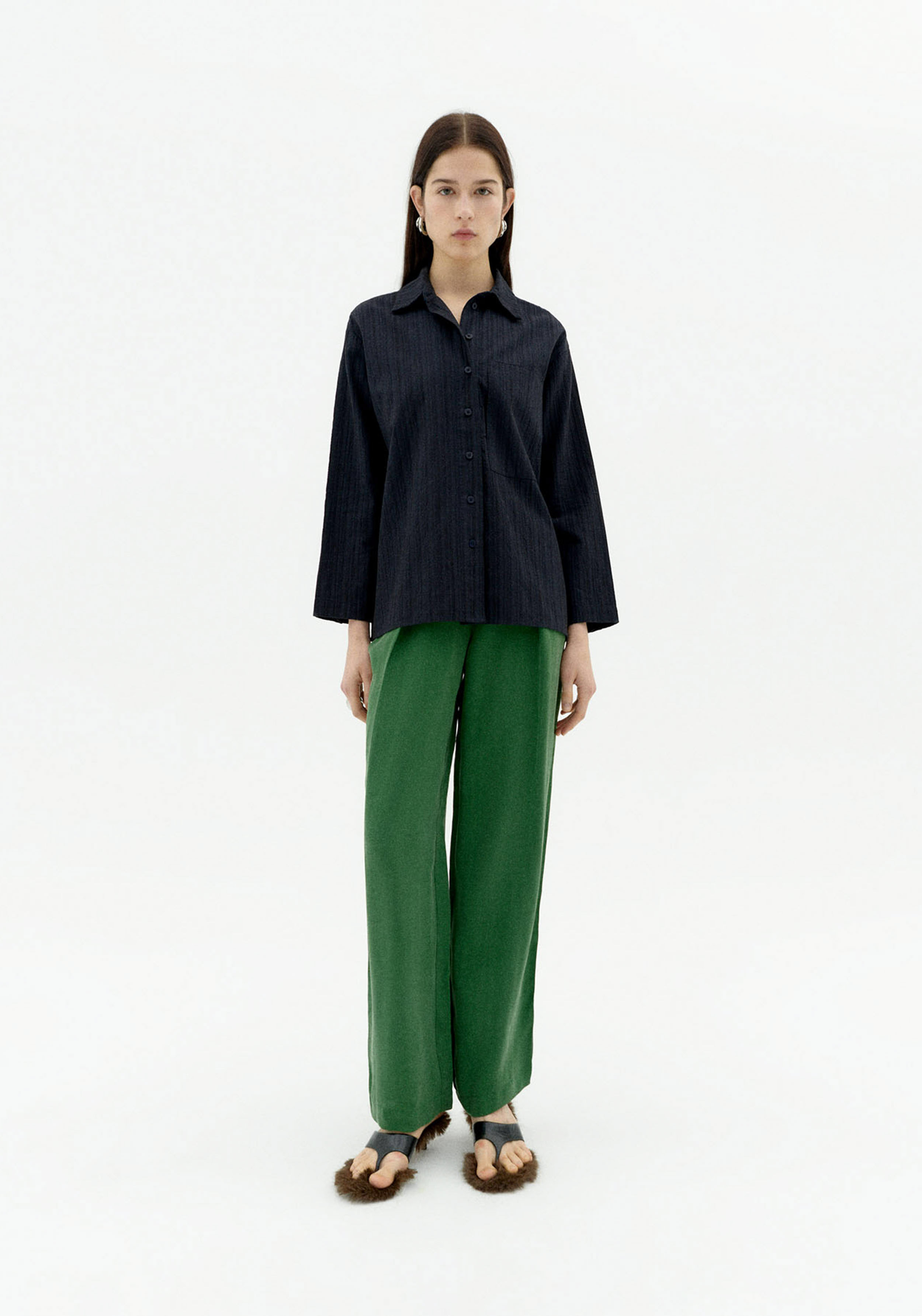 Thinking Mu Stoffhose Cirila Dill Green