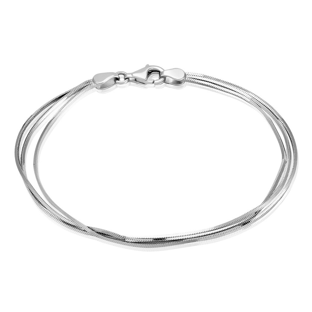 Bracelet Maille Benedicta Argent Blanc