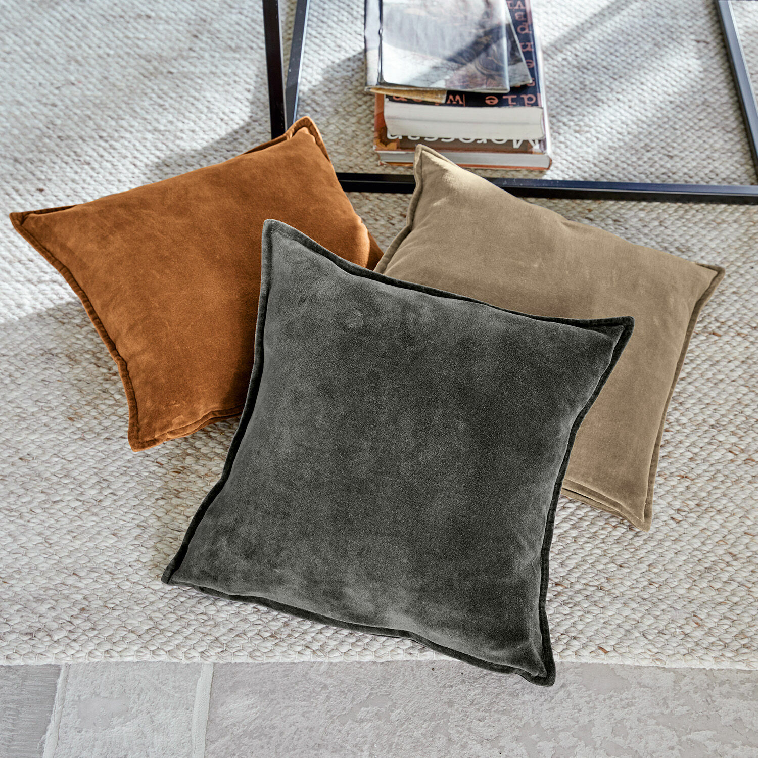 Kissenhülle 3er Set Lumeau orange/grau/beige