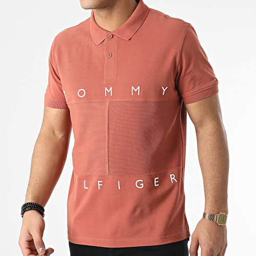 Polo Manches Courtes Mono Flag Patchwork 2059 Brique