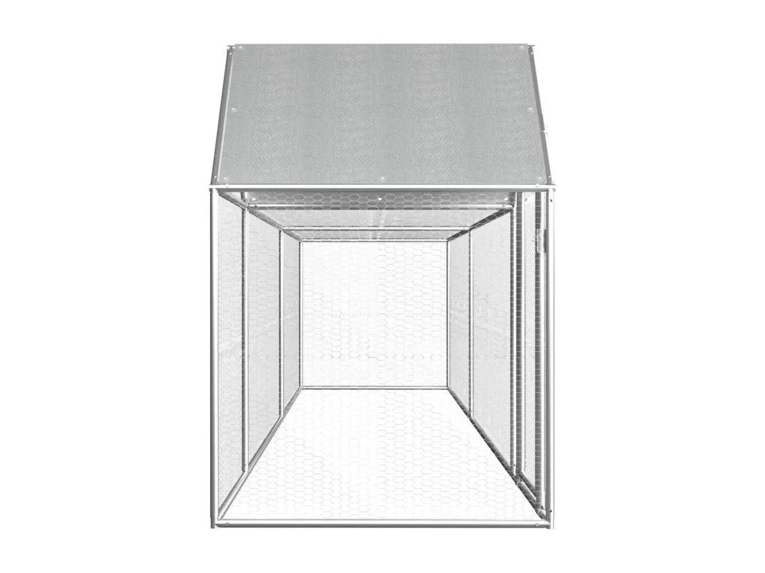 Poulailler 5 x 1 x 1,5 m Acier galvanisé