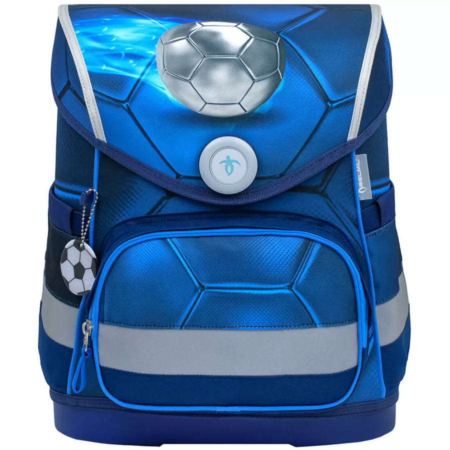 Belmil Schulranzen Compact Schulranzen Set 5-teilig mit Brustgurt Football 4