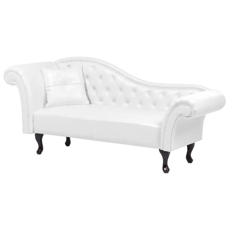 LATTES - Chaise longue - Wit - Linkerzijde - Kunstleer