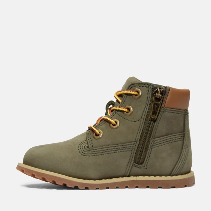 Bota infantil Pokey Pine de 15 cm na cor verde escura