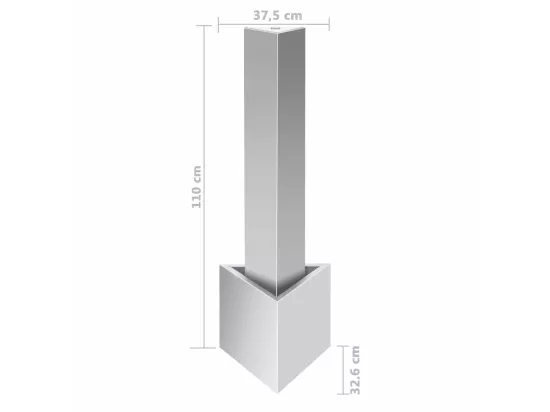 Fontaine de jardin Argenté 37,7x32,6x110 Acier inoxydable