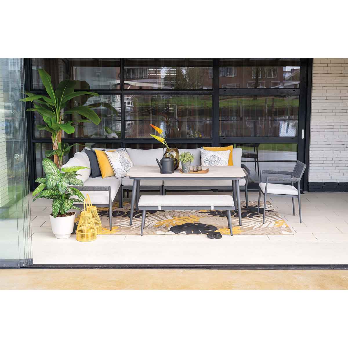 Garden Impressions Tineo donker grijs - 6-delig - loungediningset