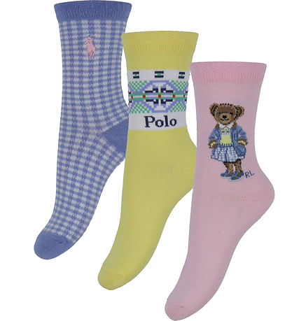 Polo Ralph Lauren Socken - 3er-Pack - Pink/Gelb/Blau