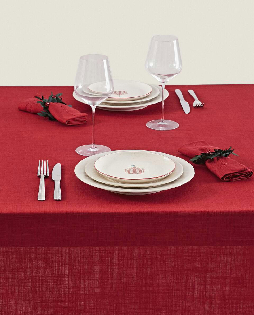 TOALHA DE MESA DE NATAL COM BONDA