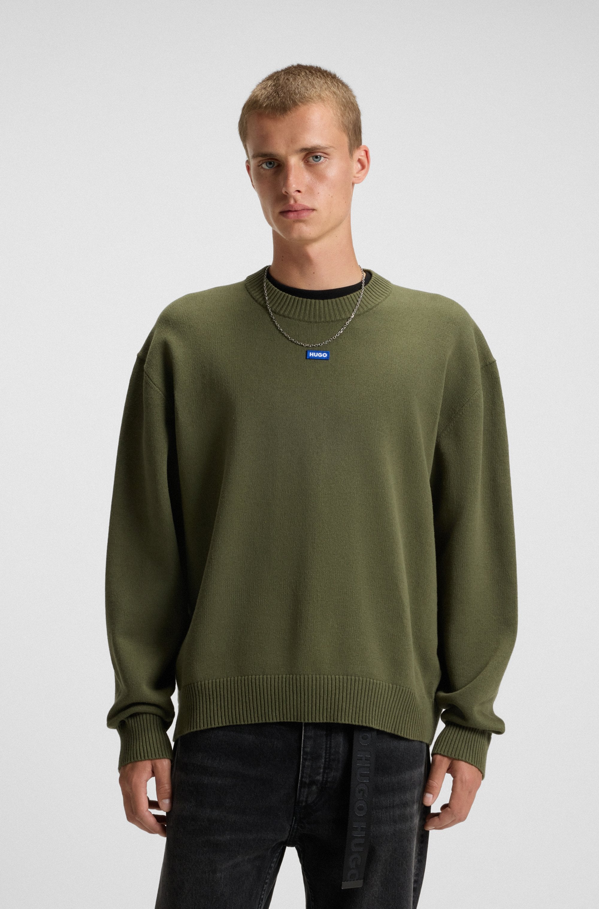 HUGO Blue Rundhalspullover »San Casey«, relaxed fit