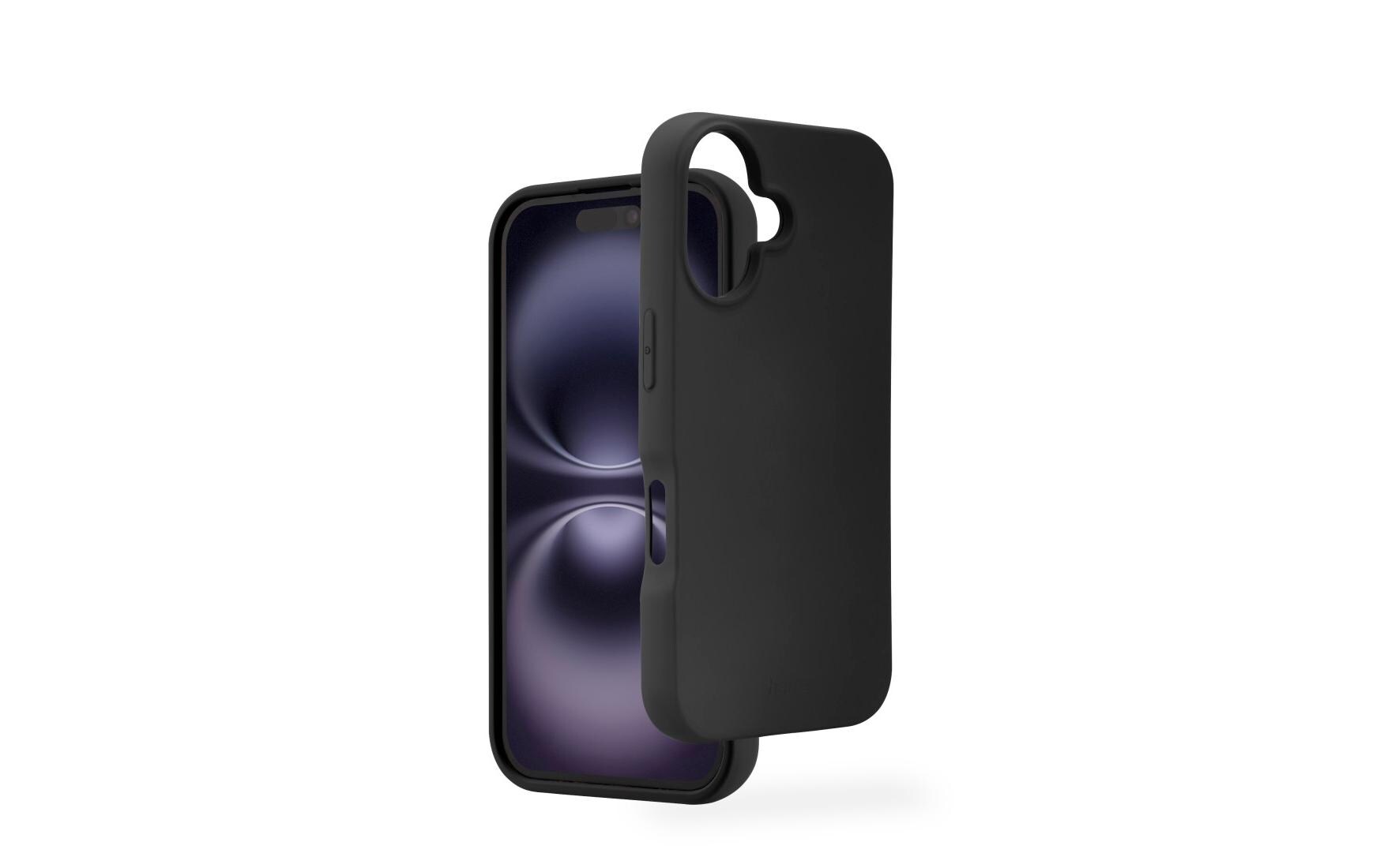 Back Cover MagCase Fantastic Feel Schwarz für iPhone 16 PlusHama Fantastic Feel Handy-Schutzhülle 17 cm (6.7