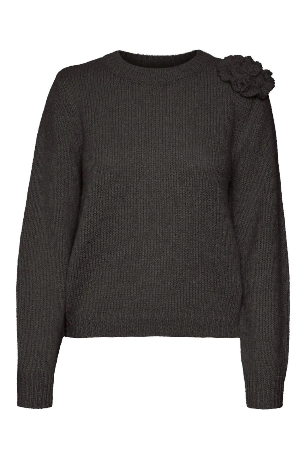 Vero Moda Vmadia Ls O-Neck Flower Pullover 4641905 chocolate torte