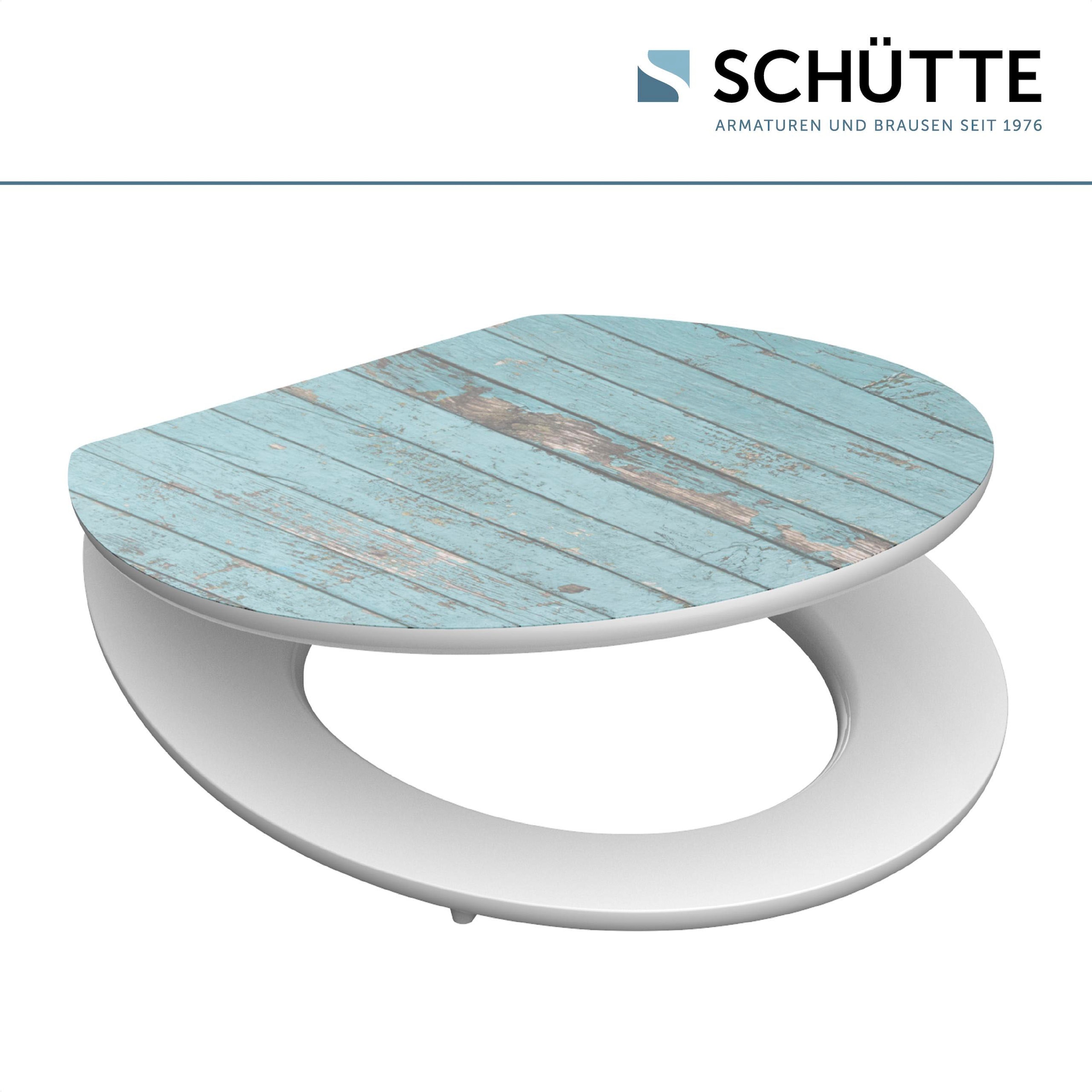 Schütte WC-Sitz »Blue Wood« High Gloss mit MDF Holzkern, mit Absenkautomatik