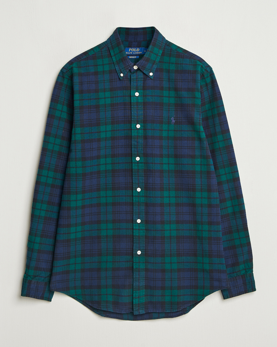 Polo Ralph Lauren Custom Fit Checked Oxford Shirt Navy/Green Multi