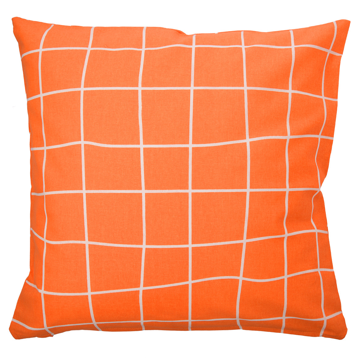 My Home Kissenhülle mit Karo-Muster orange