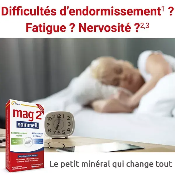 MAG 2 Sleep Magnésio Marinho 300mg Melatonina 1,9mg 30 comprimidos