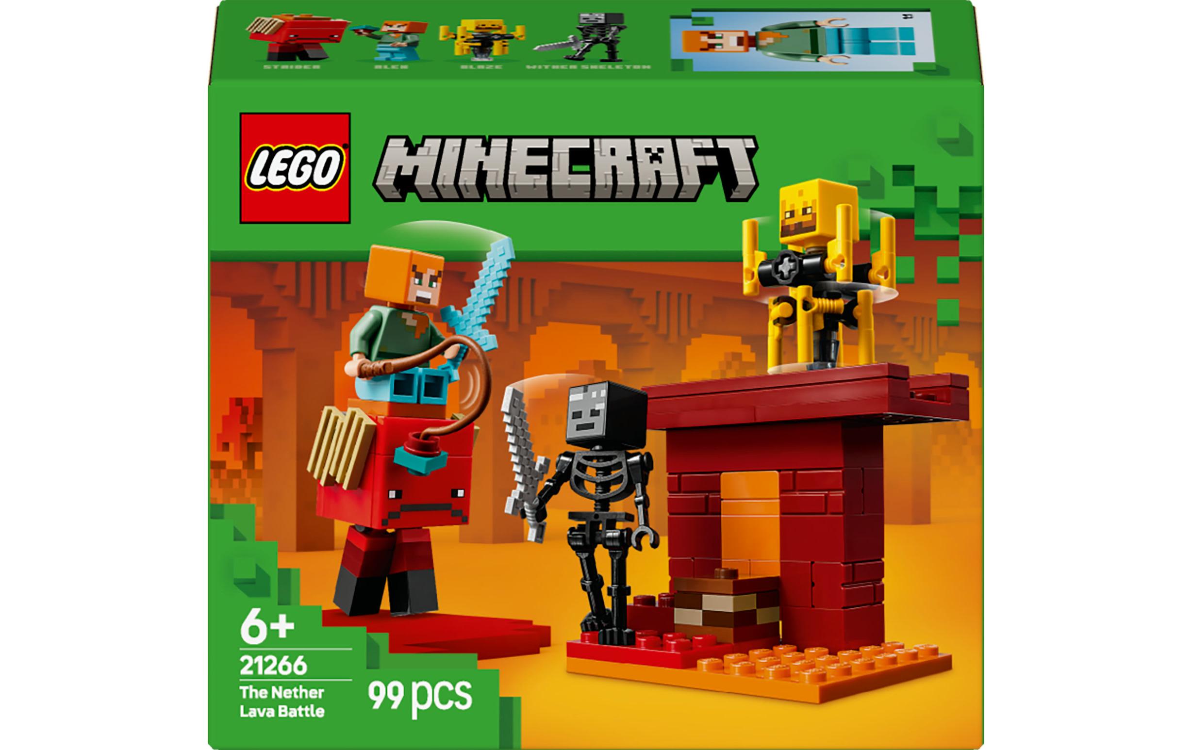 Minecraft Das Lava-Duell im Nether 21266Spielset für spannende Duelle mit Kreaturen