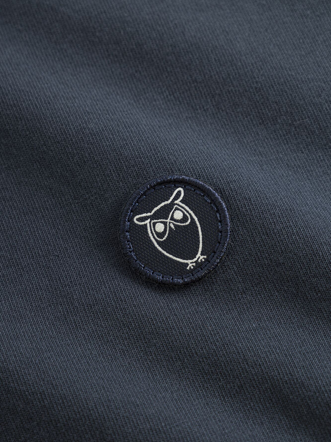 Knowledge Cotton Apparel LOKE badge tee - Regenerative Organic Certified� - GOTS/Vegan Blå