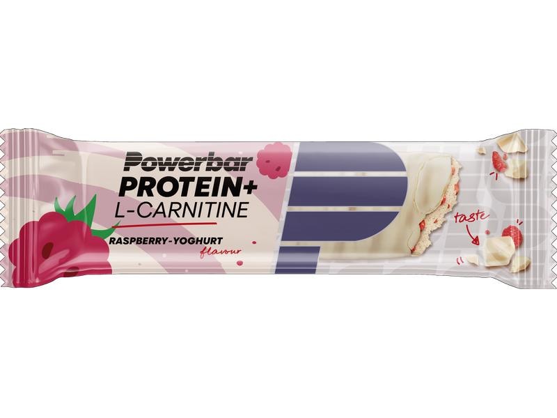 PowerBar Riegel Protein Plus L Himbeere Proteinriegel für Muskelaufbau und -erhalt, Box mit 30 Stück à 35 g