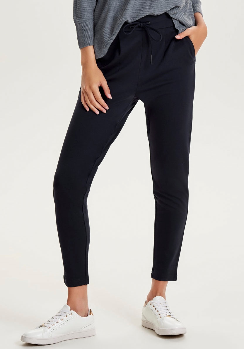 ONLY Jogger Pants »ONLPOPTRASH – Joggerhose mit Tunnelzugbund und Stretch« casual, Milano Rib, regular fit, Viskosemischung